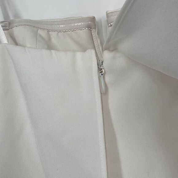 BCBGMAXAZRIA | Revolve Alyse Maxi Strapless‎  Chiffon  Occasion Dress White 6 - Picture 10 of 13